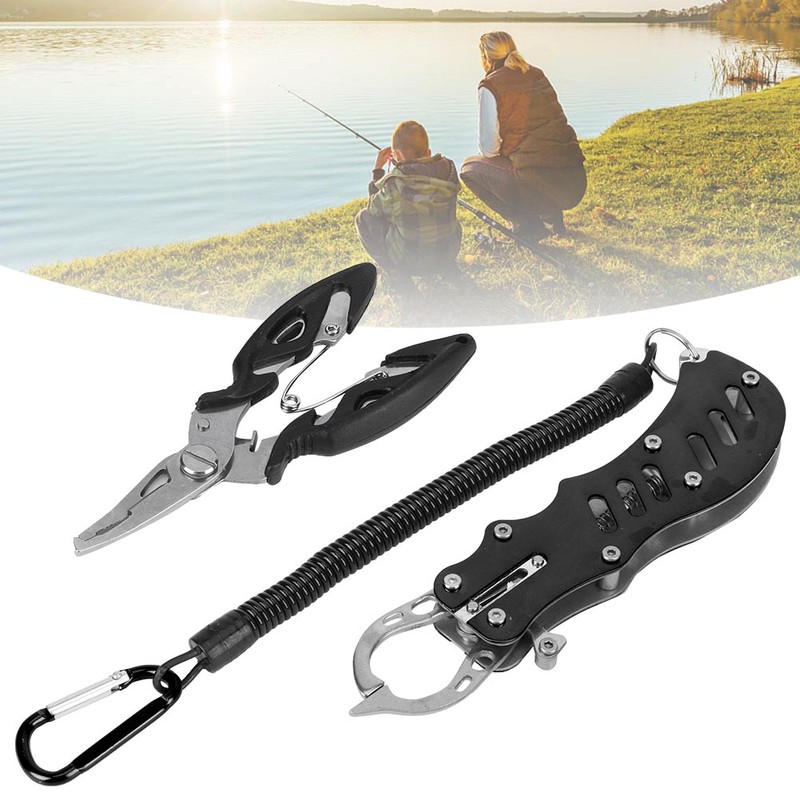 Fishing Plier Multipurpose Portable Fishing Pliers Fish Grips with Lanyard