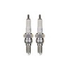 Spark Plug Set CR9EH-9 2 Pieces - Fits Honda CB 600/650 CBF CBR NX VFR, Daelim VJ VJF VL S3 Roadwin, Shielded 10mm, 19mm Long