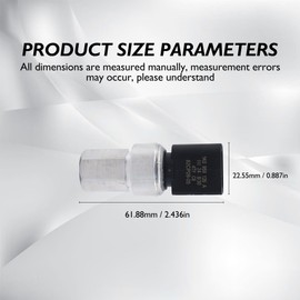 HISports Pressure Switch Sensor - Air Conditioning A/C Component, Compatible with Golf, Beetle, A3, Q3, Q7, Replaces 1K0959126A 1J0959126