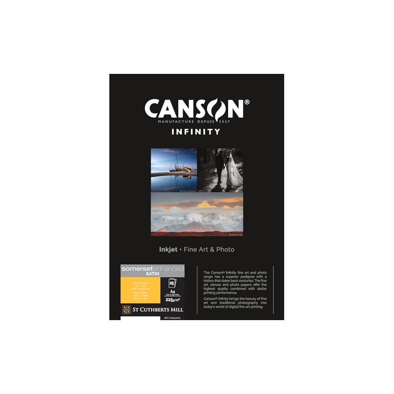 Canson Infinity Somerset Enhanced Satin White 225gsm 225gsm A4 21