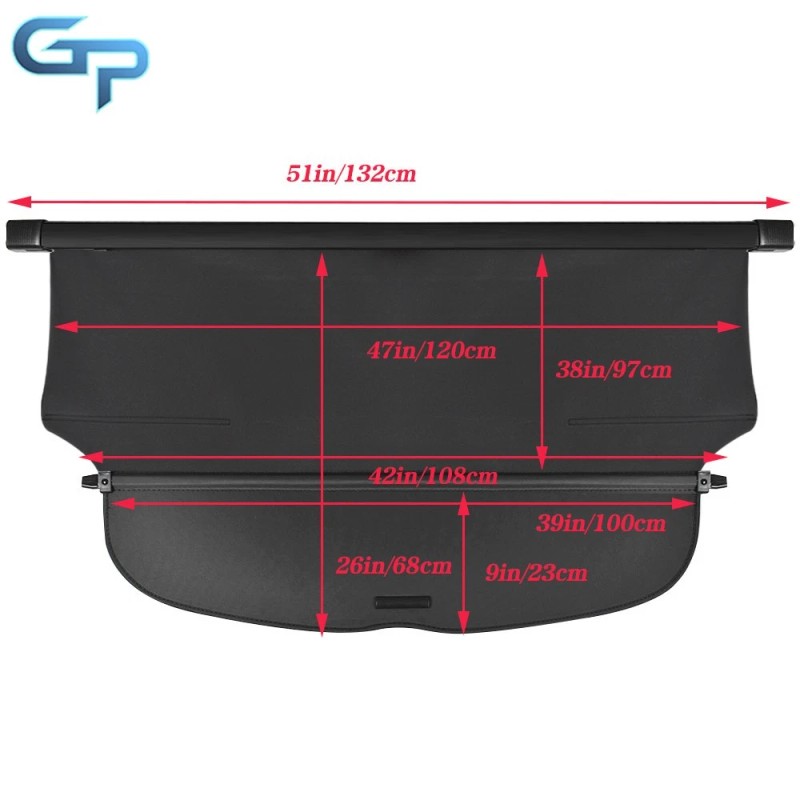 Nurniacl Retractable Cargo Cover Security Trunk Shade Black For Honda