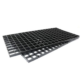 RLECS 2pcs 30cm x 15cm Plastic Grid Divider Tray Egg Crate Louvre Aquarium Fish Tank Bottom Isolation, Black