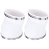 PATIKIL 2Pcs 4" Duct Adapter Round to Oval Recessed Dryer