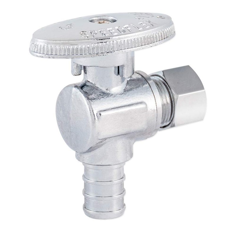 Eastman SpeedFlex Quarter-Turn Angle Stop Valve, 3/8 Inch OD Compression