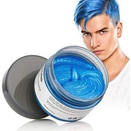 BeeShine Hair Coloring Wax, Blue Disposable Instant Matte Hairstyle Mud Cream Hair Pomades for Kids Men Women to Cosplay Nightclub Masquerade Transformation …