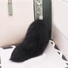 Haoyull Keychain,Large Foxes Tail Keychain Accessory Fashionable Faux Foxes Tail