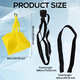 Swim Parachute Resistance Training Equipment, Swimming Parachute Pull Belt Set Swim Training Aids Gift for Beginner Kids Backstroke Breaststroke Freestyle