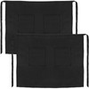 PrixPrime - Taillenschürze schwarz 56x47 cm mit 2 Taschen 2er-Pack