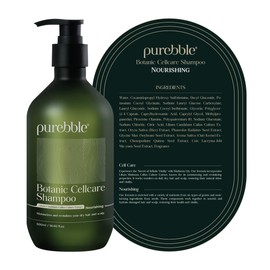 PUREBBLE Nourishing Botanic Cellcare Shampoo 500ml, 16.90 fl oz | Sulfate-Free, Paraben-Free and Color-Safe | pH Balancing