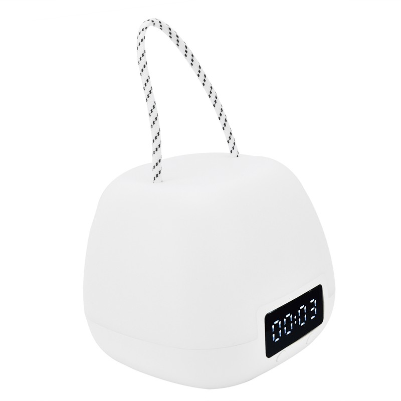 Remote Control Night Light Adjustable LED Portable Bedside Clock Lamp