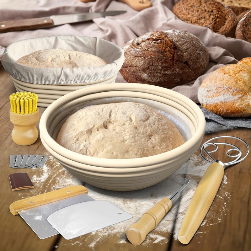 Complete Bread Proofing Baskets Set - Premium Quality Kit for