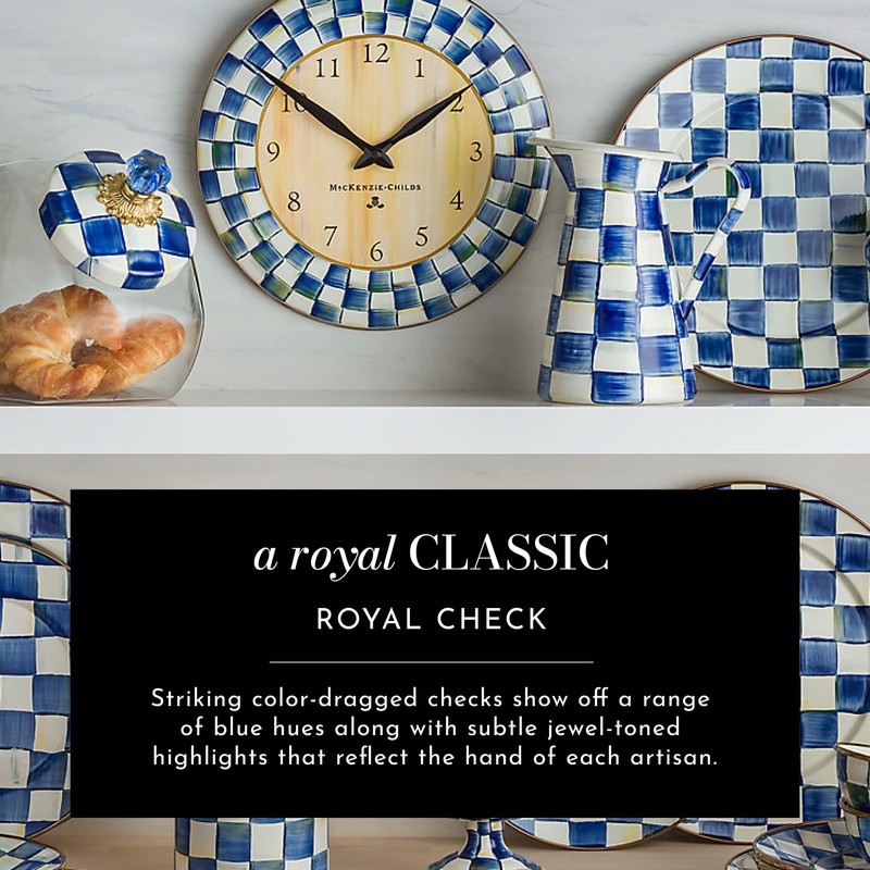 MACKENZIE-CHILDS Enamel Dipping Bowl, Small Serving Bowl for Entertaining, Blue-and-White