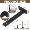 MIUGO 6 Pack Heavy Duty Shelf Brackets 10 inch, Floating