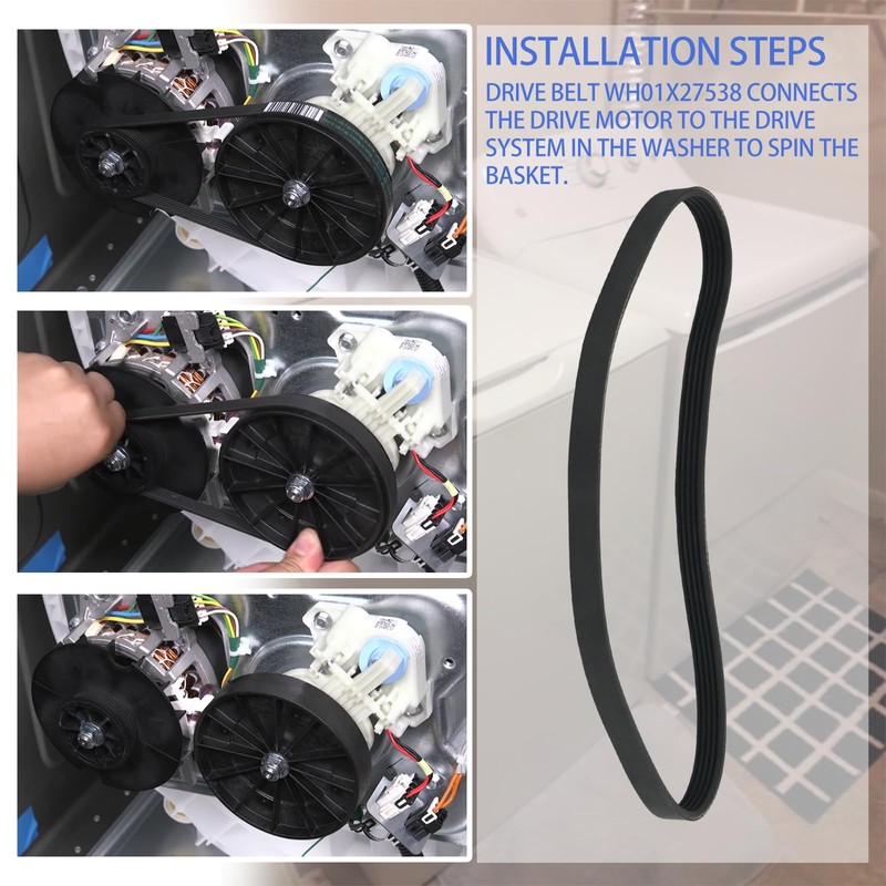 WH01X27538 Compatible with GE Washer Drive Belt wh01x27538 Replacement