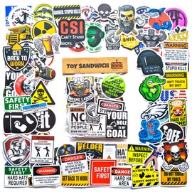 100 pcs Hard Hats Vinyl Sticker Pack- Use on Construction Safety Helmet for Men, Mechanic Tool Box, Cool Welding Helmet Hood Mask, Electrician Lineman Gifts, Lift Hard Hat Accessories (Matte Finish)
