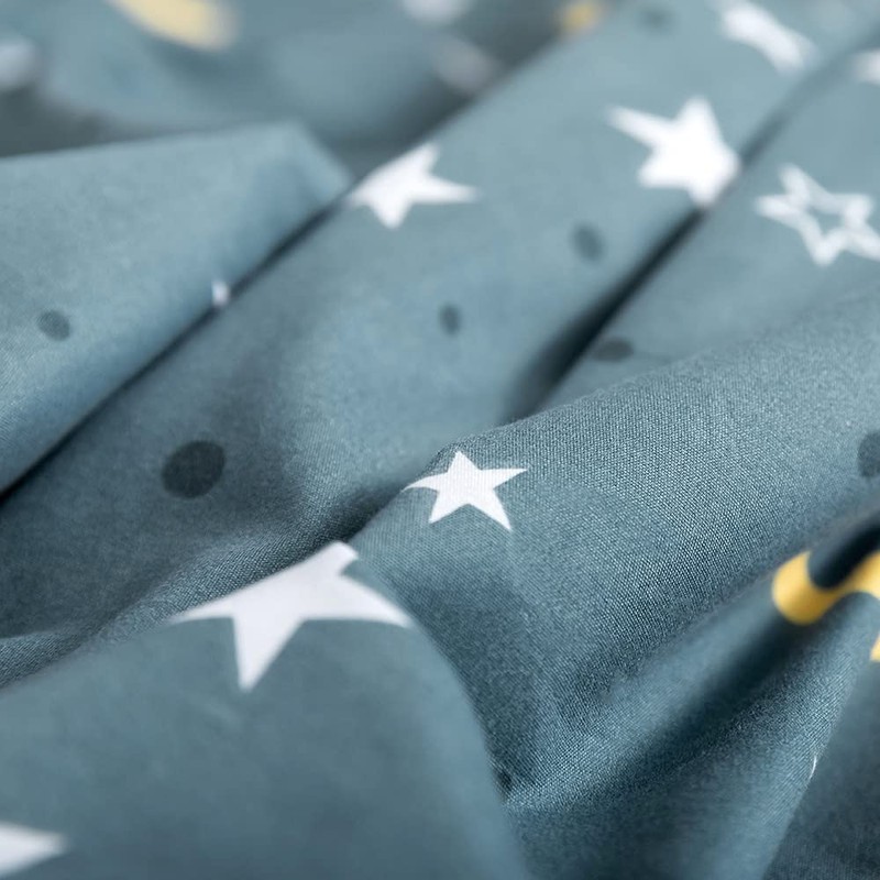 Damier Fitted Sheet, 100 x 200 cm, Blue Star Print