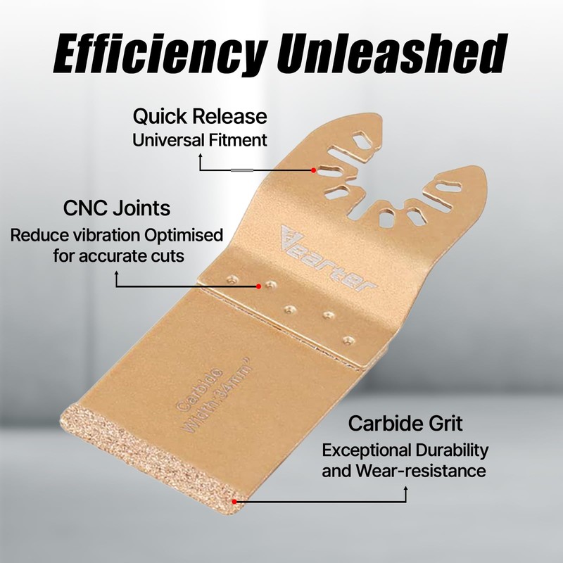 Vearter 100 Pack Oscillating Saw Blade Set, Universal Oscillating Tool