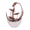 Alpine Corporation ZEN918 Indoor Tabletop Multi-Tiered Metal Falling Leaves Water