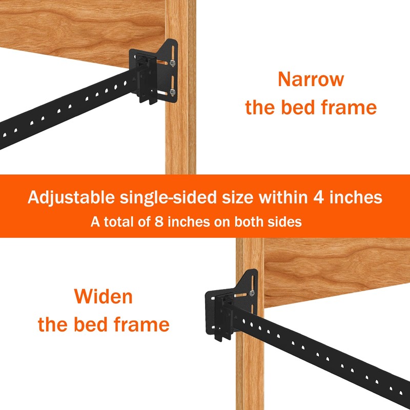 Ertuohg 2Pcs Bed Frame Brackets for Headboard, Headboard Adapter Kit,
