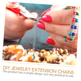 BESPORTBLE Silver Necklace Extender Chain for DIY Jewelry Easy to Use Bracelet and Anklet Chain Extender Durable Polished Silver for Versatile Styles