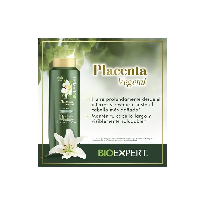 Bioexpert Shampoo Placenta Vegetal 650 Ml