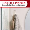 Command Large Double Bathroom Wall Hook, Damage-Free Hanging with Adhesive