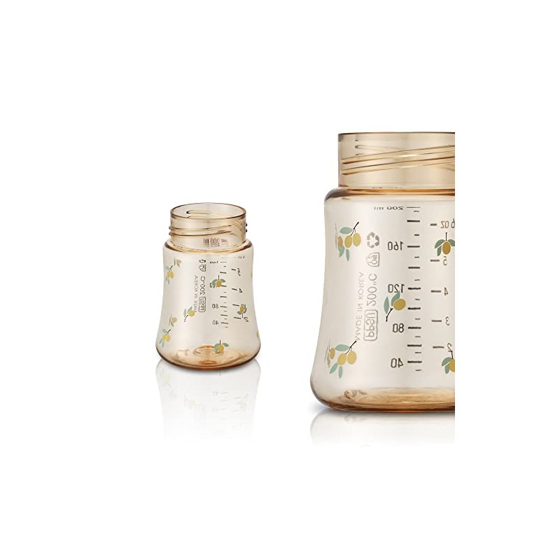 Grosmimi PPSU Baby Bottle, BPA Free (6oz Olive_White)