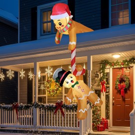 2.2M Inflable Galleta de Jengibre, Gigante Inflable Navidad Exterior