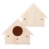 Outdoor Innovative Wooden Bird House Birds Nesting Breeding Cage Ornament