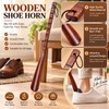 Long Handle Wooden Shoe Horn for Easy Shoe Wearing –