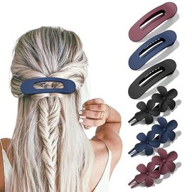 6 Pcs Large Hair Claw Clips Women Thick Thin Curly Straight Hair Claw Clip Long Hair Non Slip Matte Hair Claws French Hair Accessories for Women and Girls