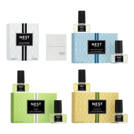 NEST New York Wall Diffuser Set & Core Refill Bundle - Includes 1 Diffuser Unit and 3 Refills - Bamboo, Grapefruit, and Ocean Mist & Sea Salt