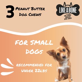 Likeabone Dog Treats - Long Lasting, High Protein, Lactose Free - 100% Natural Cheese Chews - Salmon, Chicken and Peanut Butter Flavors - 3 Count