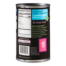 Biodynamic & Organic Unsweetened Coconut Cream | Case of 6 x 13.5 fl oz cans