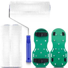 9-inch Spiked Roller for Self Leveling,Epoxy Shoes Spikes,Self Leveling Tool Kit for Epoxy Flooring Coating & Cement Levelin