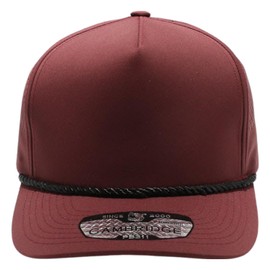 Pit Bull Premium Headwear High Frame Rope Hybrid Perforated Hat Mesh Back Adjustable Snapback Baseball Cap for Men & Women, Burgundy/Black 311BRBK