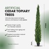8 Feet Pre-Potted Evergreen Outdoor Artificial Cedar Tree Privacy Screen