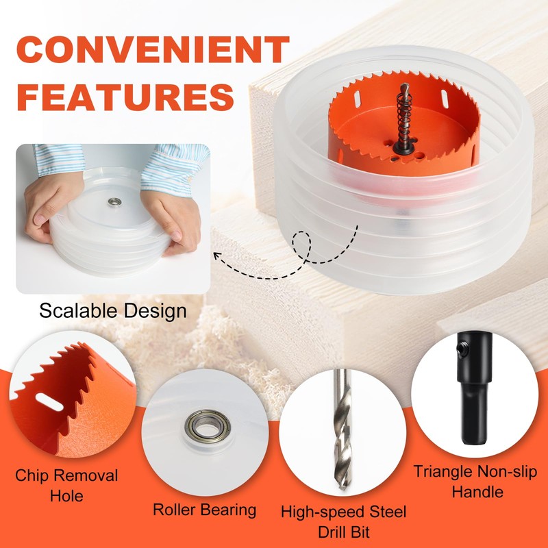 Storystore 4 1/8 Hole Saw for Recessed Lights,Hole Saw Kit
