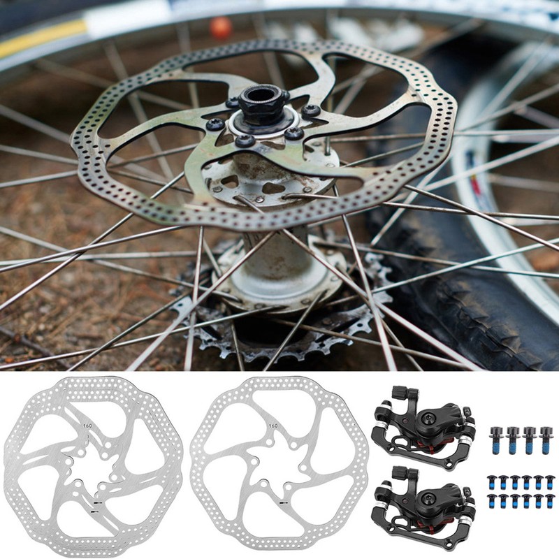 Mountain Bike Mechanical Disc Brake Cycling Bicycle Front Rear Set