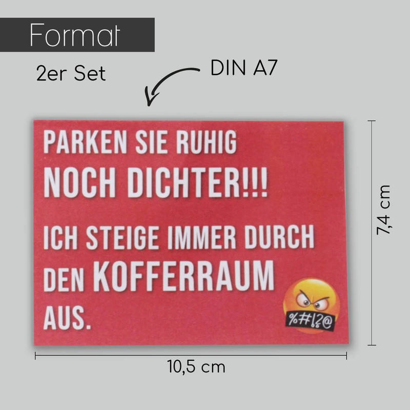 easydruck24de 2 Sticky Notes Parking Sinner – Park Quiet Even