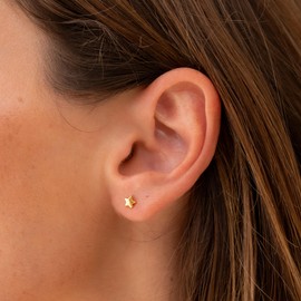 Made by Nami Stainless Steel Star Earrings Gold Waterproof Jewellery Gift for Her, Stainless Steel