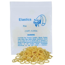 100 Pack Orthodontic Elastics Dental Rubber Bands Intraoral Elastic Bands Blue Fox(Medium, 5 Oz, 1/4'')