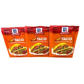 McCormick Hot Taco Seasoning Mix 1 oz (3 Pack)