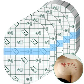 Nuanchu 50 Pcs Transparent Film Dressing Waterproof Wound Bandage Adhesive Patches Aftercare Waterproof Bandages Post Surgical, Second Skin Cover up, Wound Seal, Swimming(3.9 x 5.4 Inch)