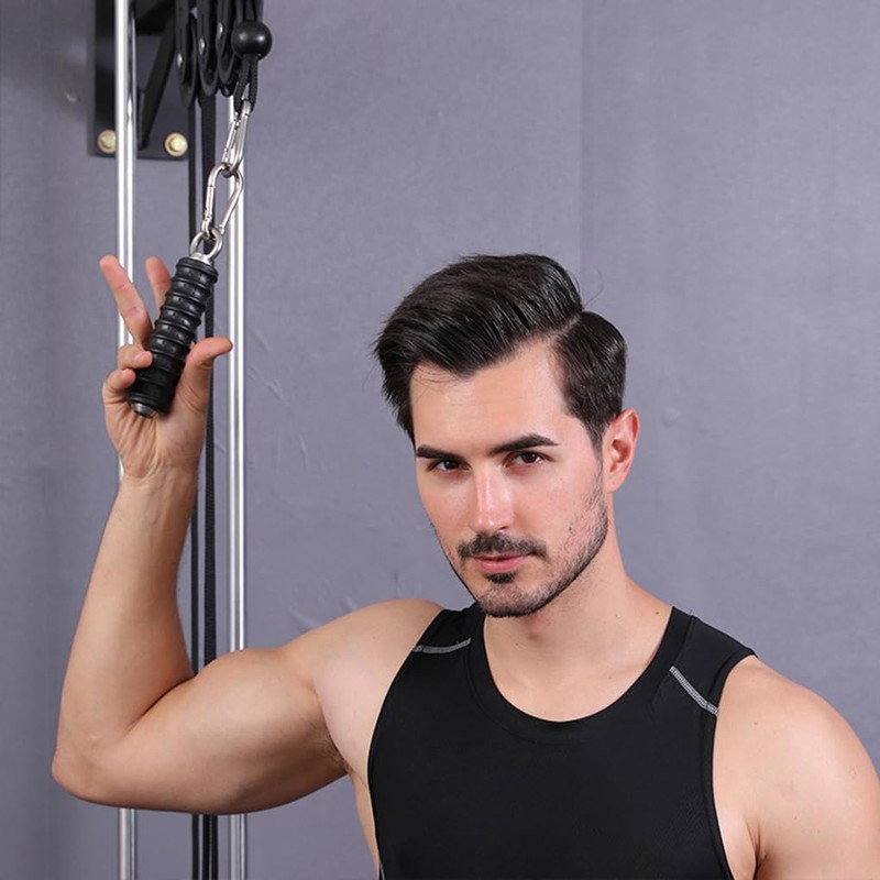 AIXXCUVQ Multifunctional Heavy Duty Cable Machine Handle for Workouts Triceps