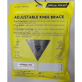 Langov Knee Brace For Knee Pain For Women & Men – Knee Compression Sleeve - Open... New