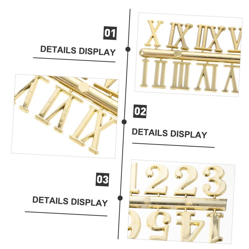 Operitacx 6pcs Clock Numerals Replacement DIY Wall Clock Parts for