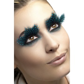 Smiffy's Eyelashes Feather with Aqua Dots and Glue - Large