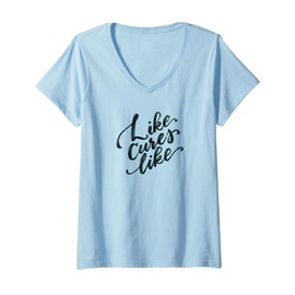 Womens Like Cures Like Homeopathy V-Neck T-Shirt