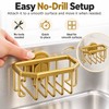 Gold Sink Sponge Holder for Kitchen Organization – Suction Cup